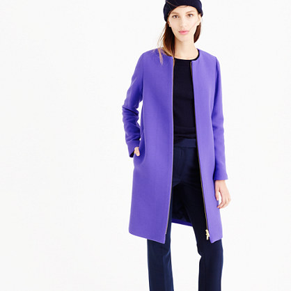 Collarless Coat